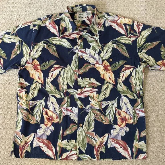 Men's Large Hawaiian Shirt w/Pocket (A288) - Picture 1 of 4